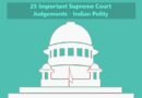 25 Important Supreme Court Judgements - Indian Polity