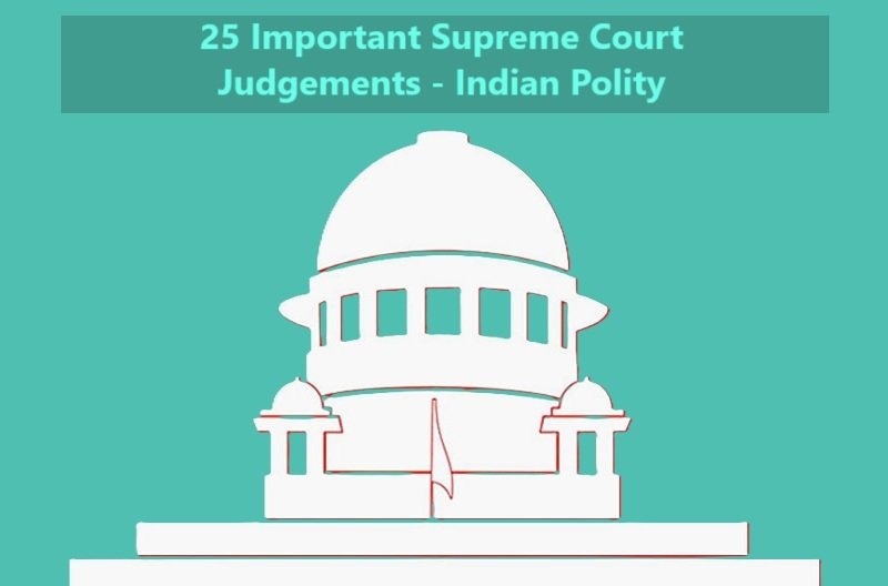 25 Important Supreme Court Judgements - Indian Polity