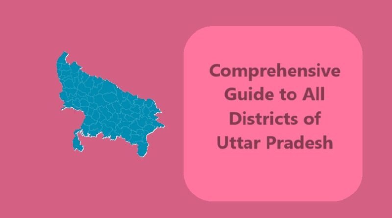 Comprehensive Guide to All Districts of Uttar Pradesh