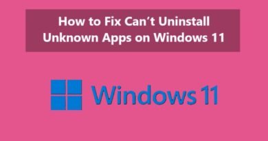 How to Fix Can’t Uninstall Unknown Apps on Windows 11