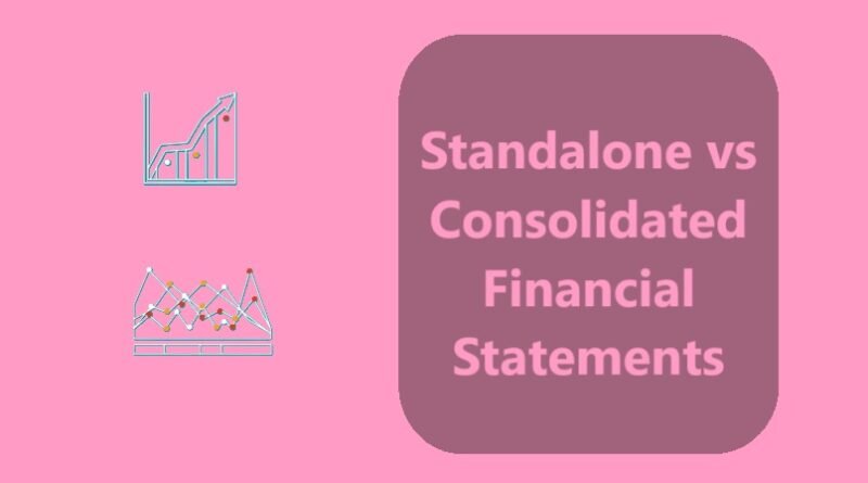 Standalone vs Consolidated Financial Statements vector