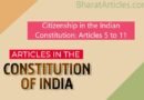 Citizenship in the Indian Constitution: Articles 5 to 11