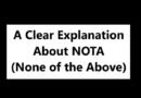 A Clear Explanation About NOTA (None of the Above)