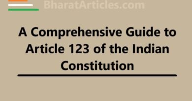 A Comprehensive Guide to Article 123 of the Indian Constitution