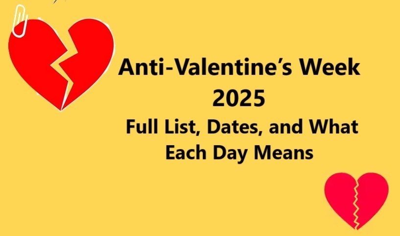 Anti-Valentine’s Week 2025: Full List, Dates, and What Each Day Means