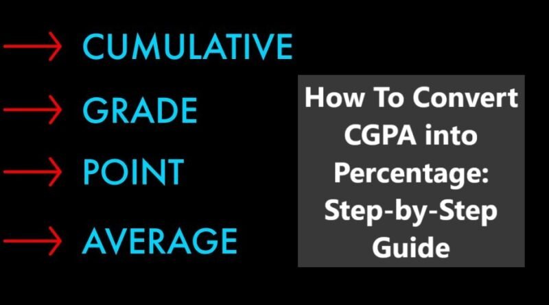 How To Convert CGPA into Percentage: Step-by-Step Guide