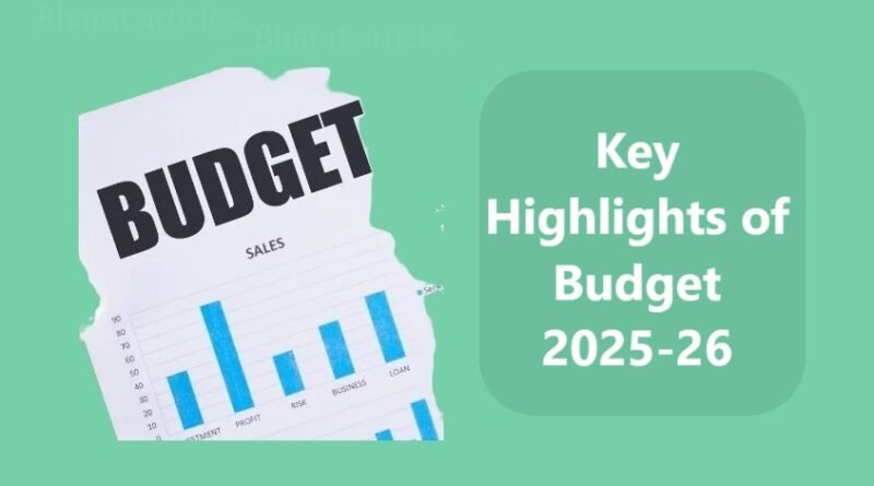 Key Highlights of Budget 2025-26