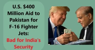 U.S. $400 Million Aid to Pakistan for F-16 Fighter Jets: Bad for India's Security