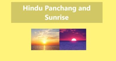 Hindu Panchang and Sunrise