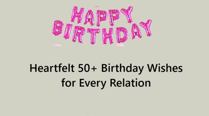 Heartfelt 50+ Birthday Wishes for Every Relation