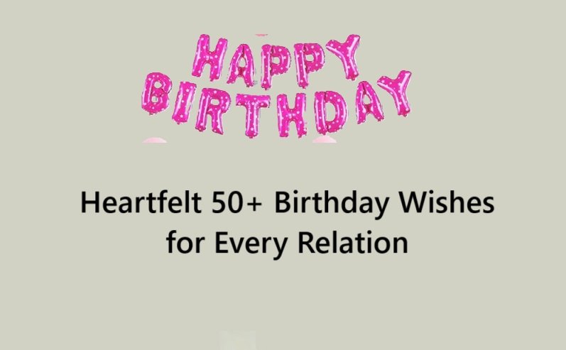 Heartfelt 50+ Birthday Wishes for Every Relation