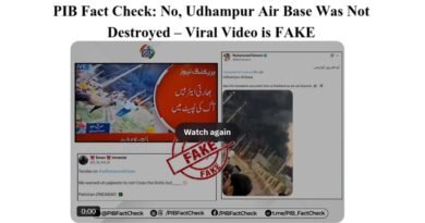 PIB Fact Check: No, Udhampur Air Base Was Not Destroyed – Viral Video is FAKE
