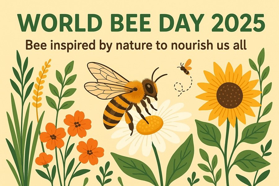 Essay on World Bee Day 2025 Theme: “Bee Inspired by Nature to Nourish Us All”