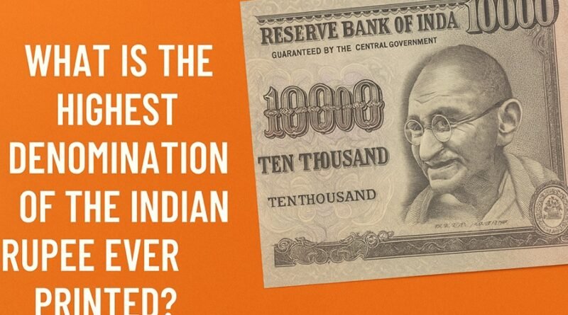 What is the Highest Denomination of the Indian Rupee Ever Printed?