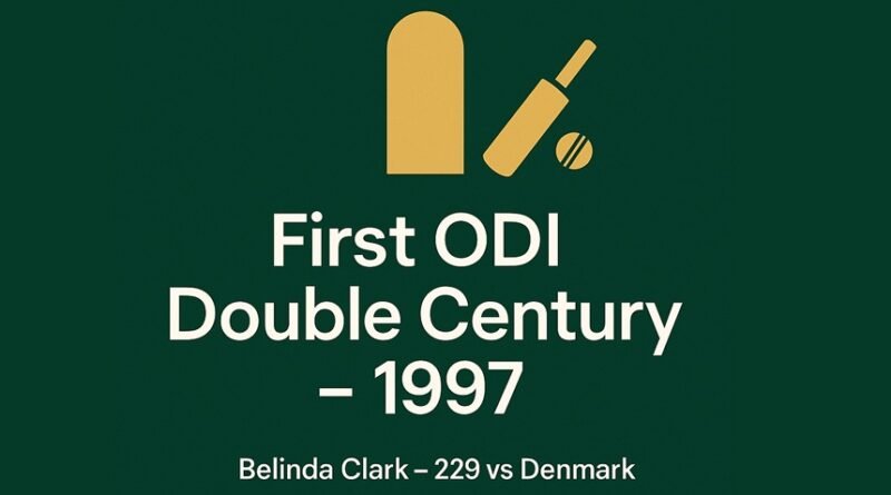 Which Cricketer Scored the First ODI Double Century in 1997?