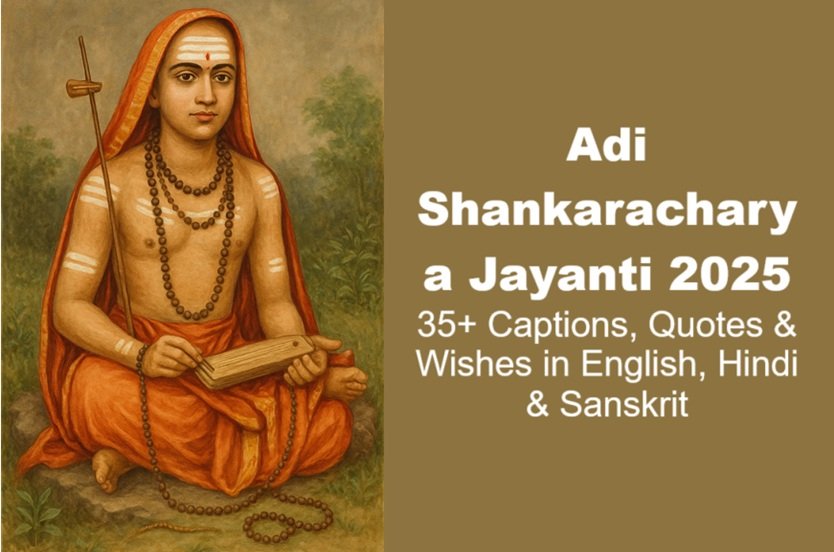 Adi Shankaracharya Jayanti 2025: 35+ Captions, Quotes & Wishes in English, Hindi & Sanskrit