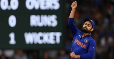 Who was the first player to take a wicket on the 0th ball in men's international?
