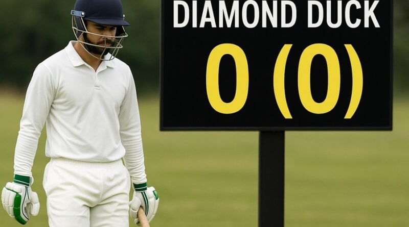 What is a Diamond Duck in Cricket?