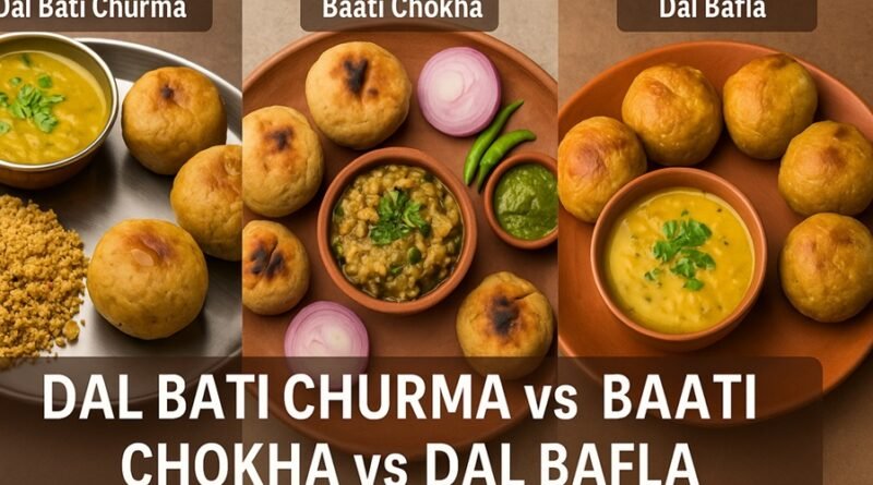 Dal Bati Churma Vs Baati Chokha Vs Dal Bafla