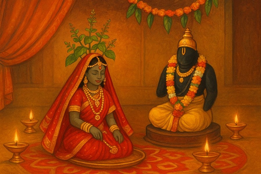 80+ Tulsi Vivah 2025 Wishes, Captions & Quotes to Celebrate the Divine Marriage of Tulsi and Lord Vishnu