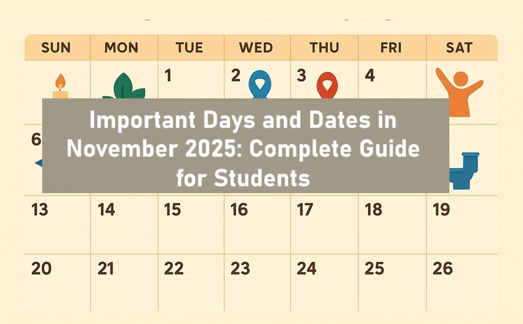 Important Days and Dates in November 2025: Complete Guide for Students