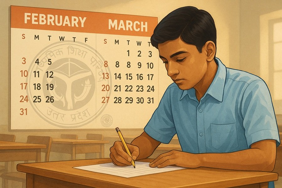 UP Board 2026: 10वीं और 12वीं की बोर्ड परीक्षा का टाइम टेबल जारी, परीक्षाएँ 18 फरवरी से 12 मार्च तक