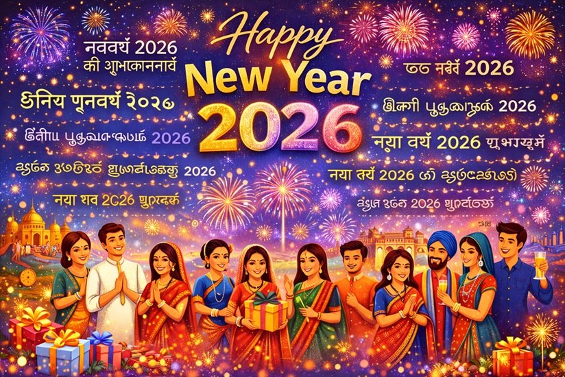 200+ Happy New Year 2026 Wishes, Captions & Quotes in India’s Major Languages