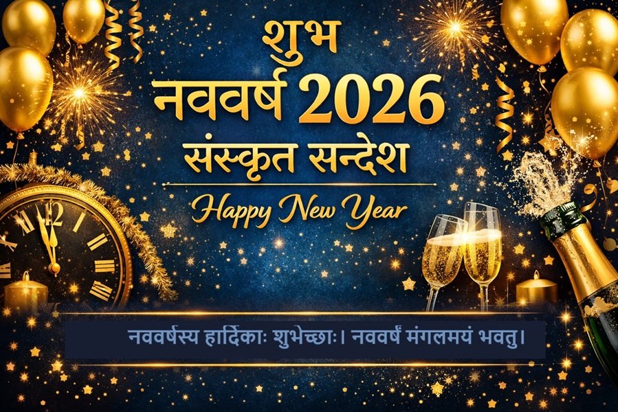 Happy New Year 2026 WhatsApp Status in Sanskrit (50+ शुभेच्छा संदेश)
