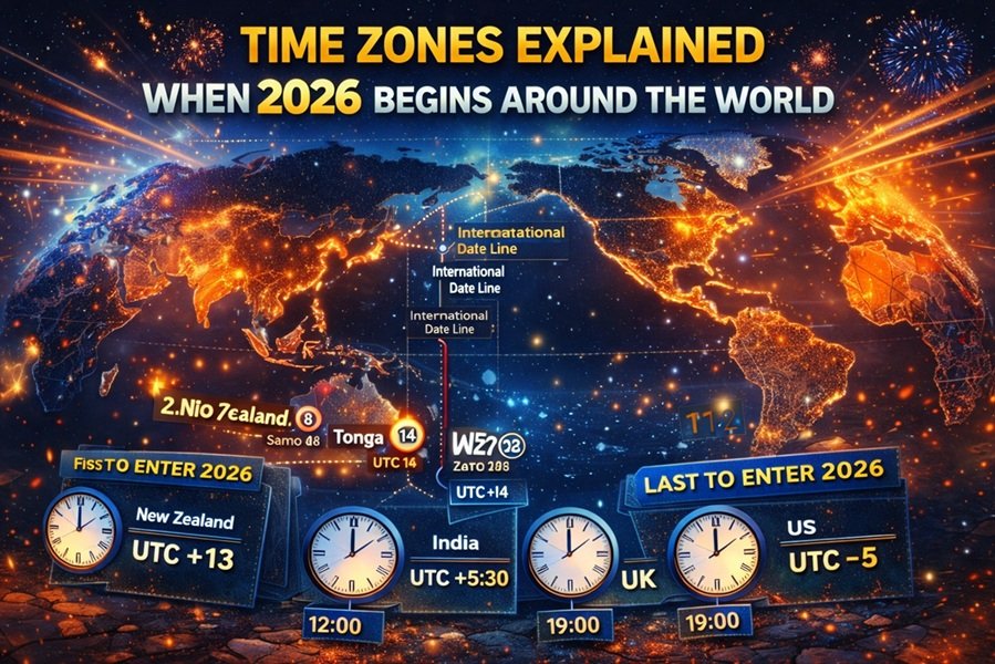 Time Zones Explained: When 2026 Begins Around the World