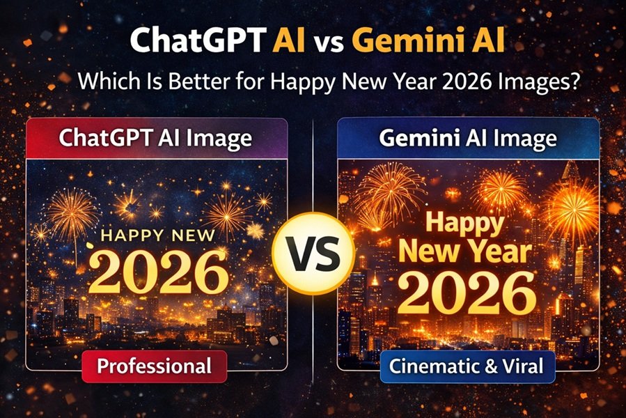 ChatGPT AI Image vs Gemini AI Image: Which Is Better for Creating Happy New Year Images?