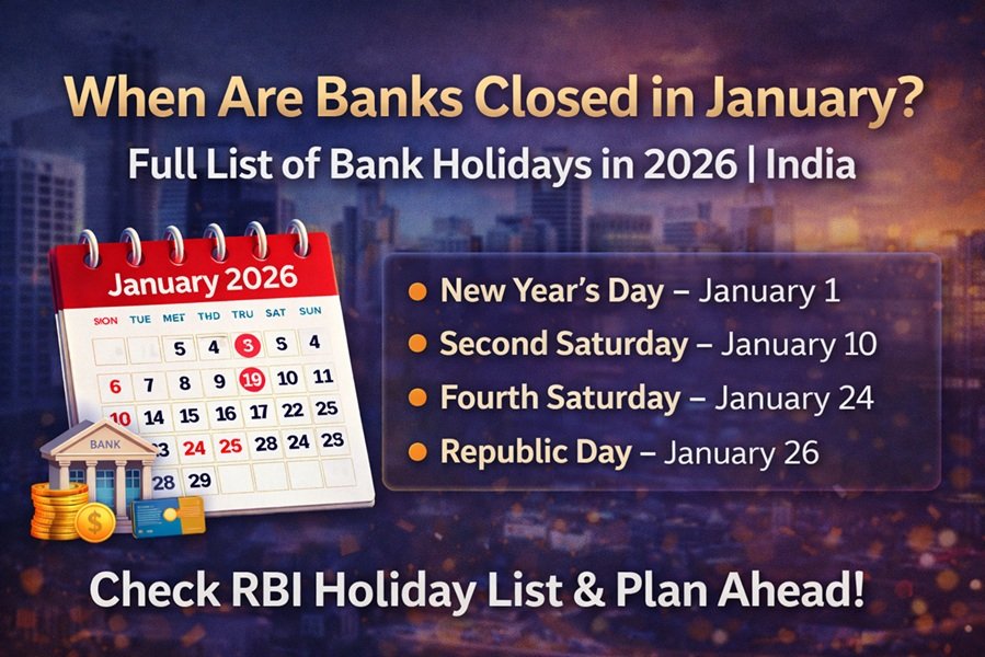 When Are Banks Closed in January? Full List of Bank Holidays in 2026 | RBI Holiday List
