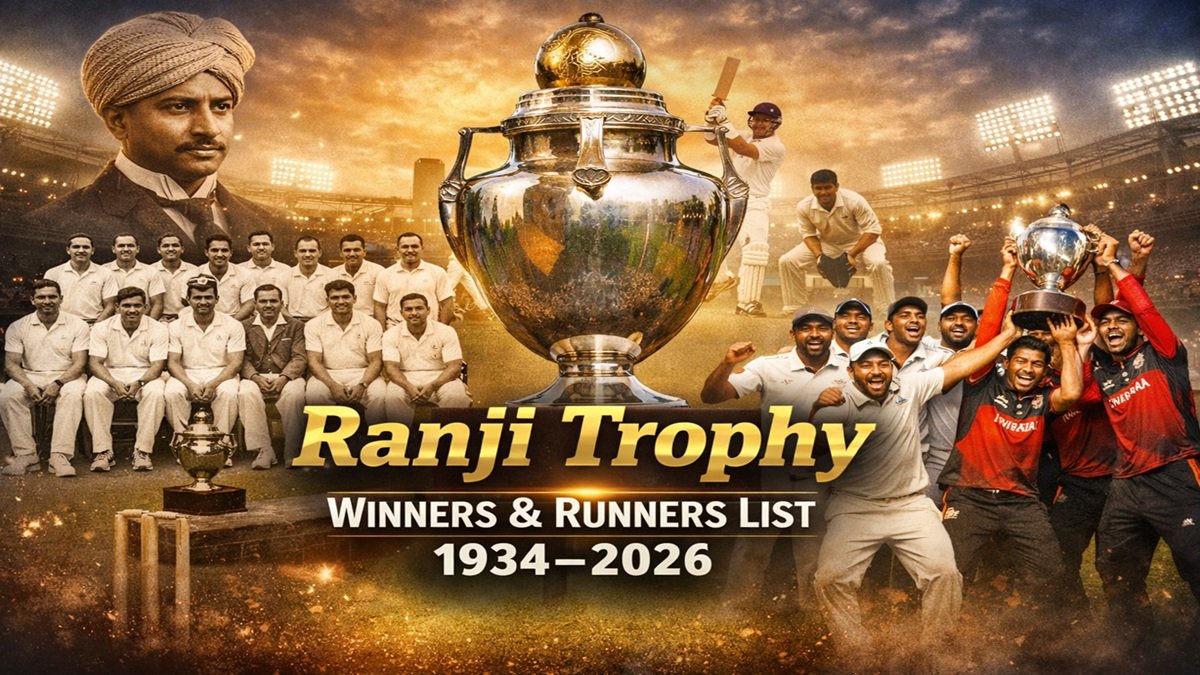 Ranji Trophy Winners & Runners-Up List From 1934 To 2026