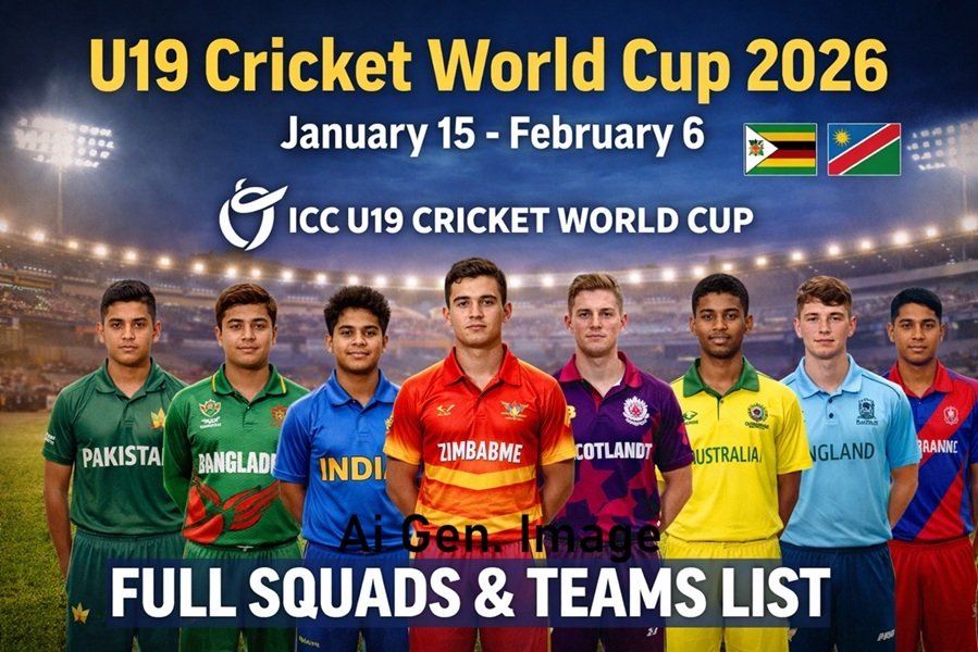 U19 World Cup 2026 Squads – खिलाड़ियों और टीमों की पूरी सूची