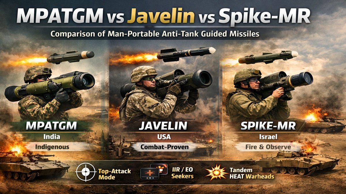 MPATGM vs Javelin vs Spike-MR: A Detailed Comparison of Modern Anti-Tank Guided Missiles