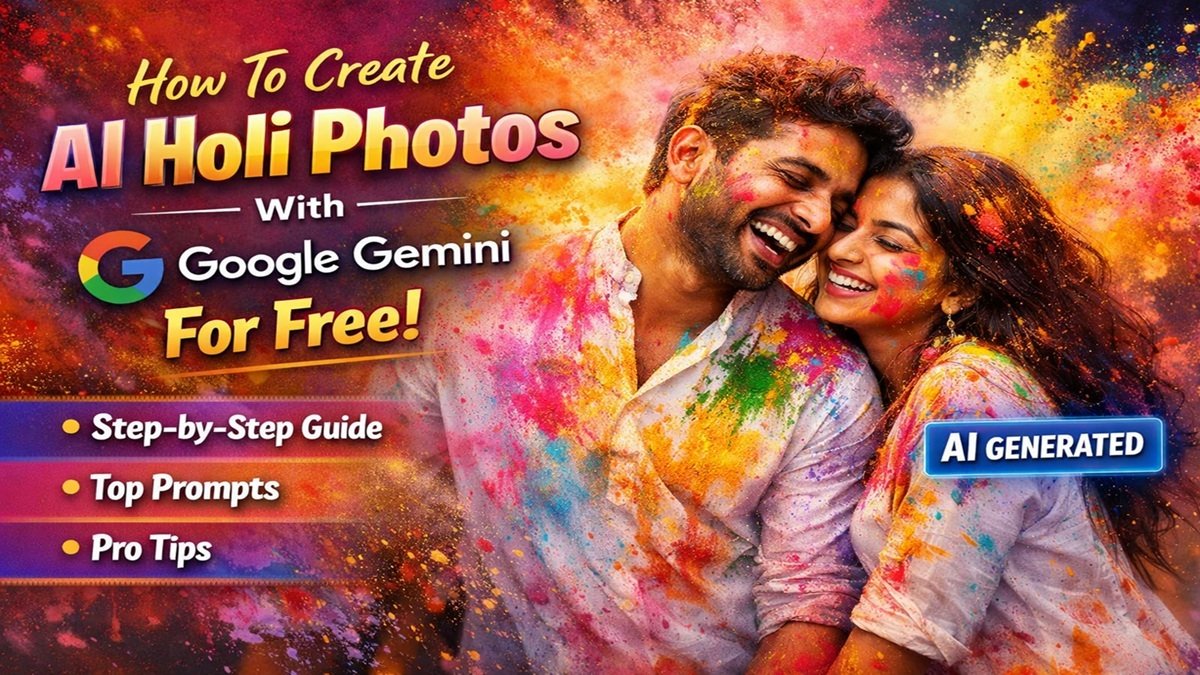 How To Create AI Holi Photos With Google Gemini For Free: Step-by-Step Guide and Prompts