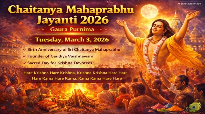 Chaitanya Mahaprabhu Jayanti 2026