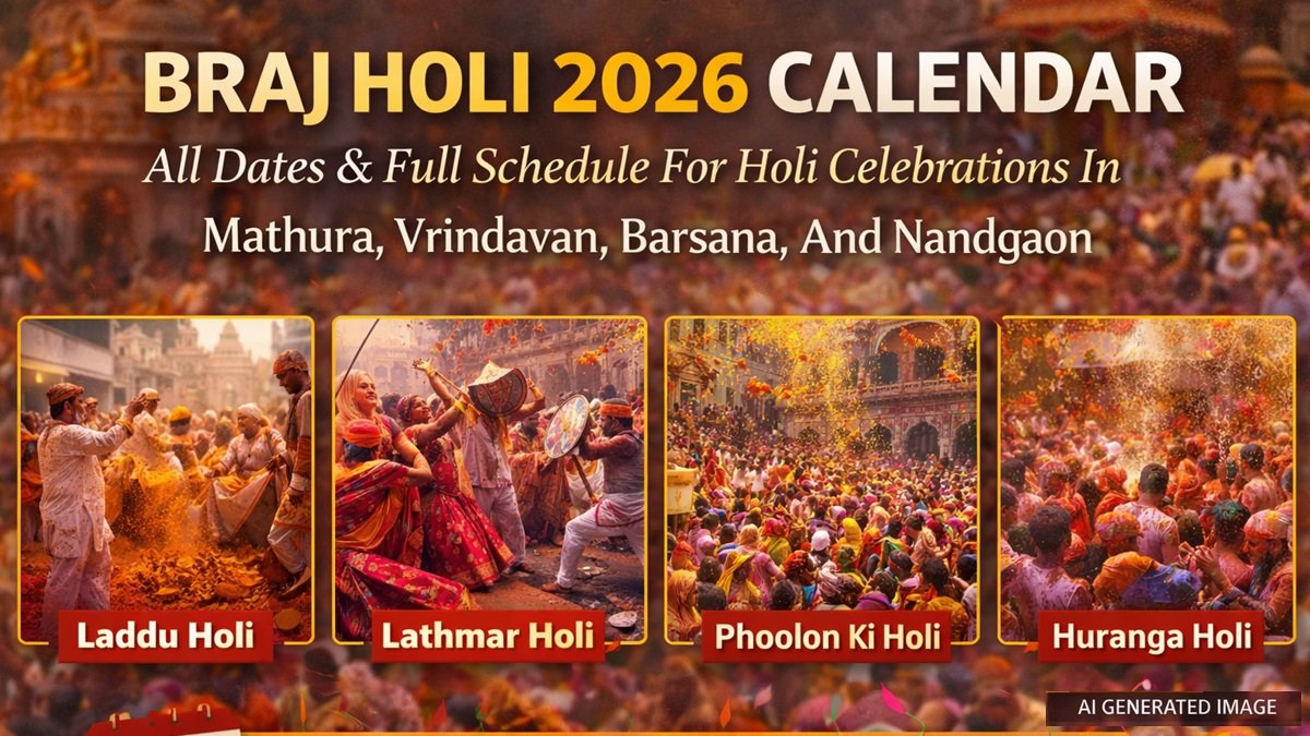Braj Holi 2026 Calendar: All Dates And Full Schedule For Holi Celebrations In Mathura, Vrindavan, Barsana, And Nandgaon