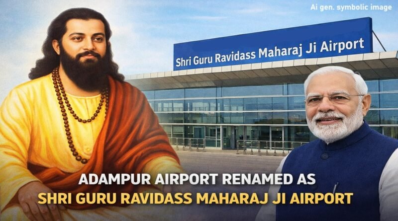Adampur Airport Renamed as Shri Guru Ravidass Maharaj Ji Airpor