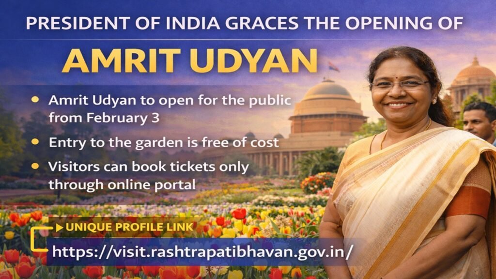 President of India Graces the Opening of Amrit Udyan; Public Entry from February 3