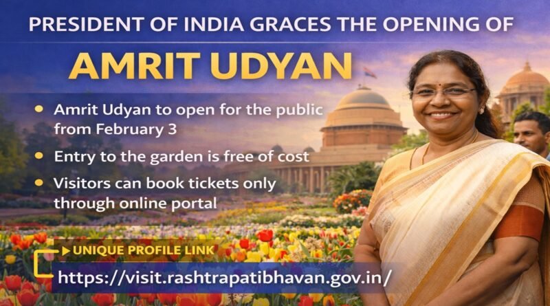 President of India Graces the Opening of Amrit Udyan; Public Entry from February 3