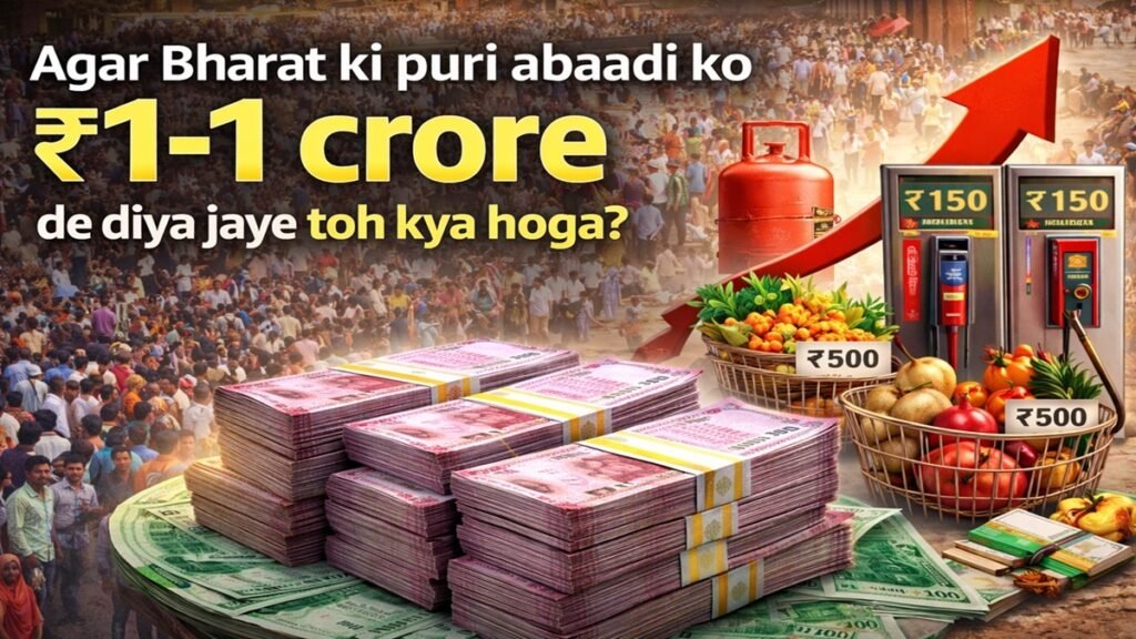 अगर भारत की पूरी आबादी को 1-1 करोड़ दे दिया जाए तो क्या होगा? पूरा आर्थिक विश्लेषण
