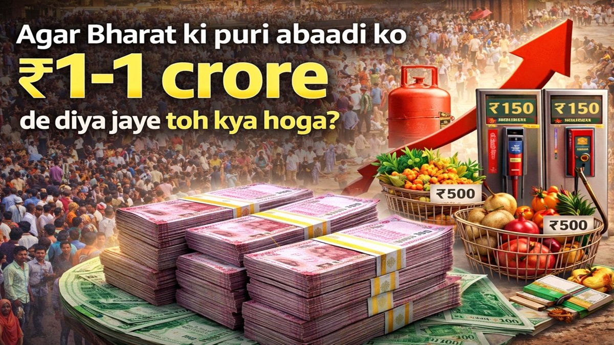 अगर भारत की पूरी आबादी को 1-1 करोड़ दे दिया जाए तो क्या होगा? पूरा आर्थिक विश्लेषण