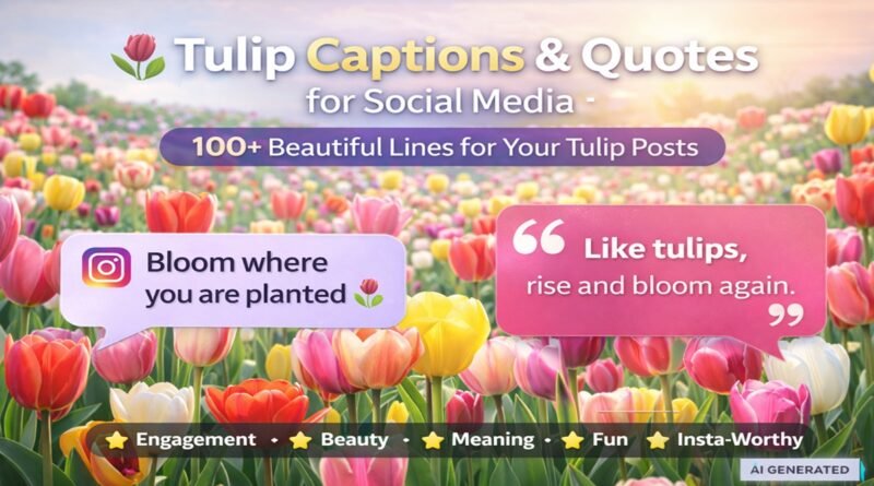Tulip Captions & Quotes for Social Media