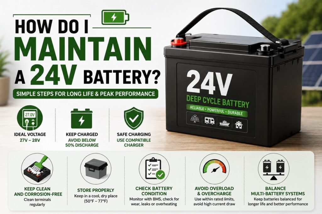 How Do I Maintain a 24V Battery?