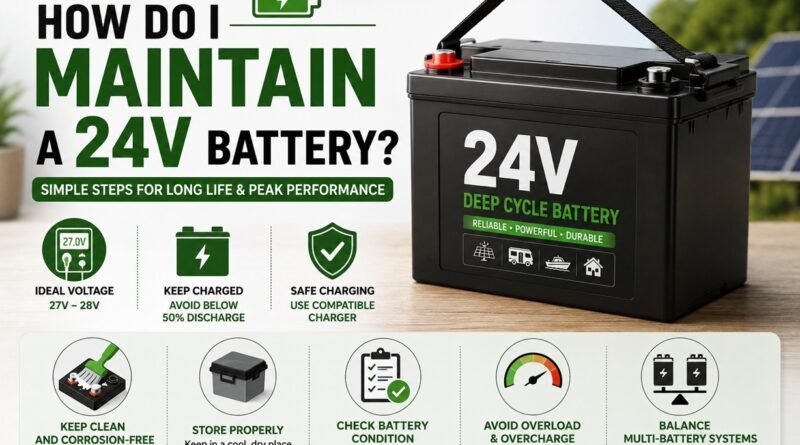 How Do I Maintain a 24V Battery?