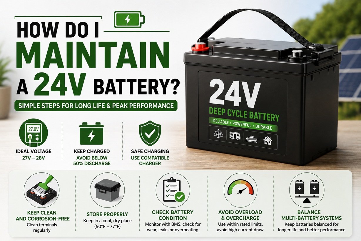 How Do I Maintain a 24V Battery?