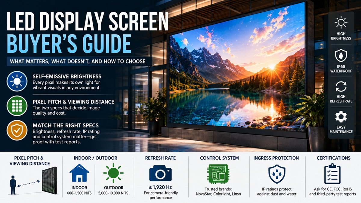 How to Choose an LED Display Screen: A Practical Buyer’s Guide