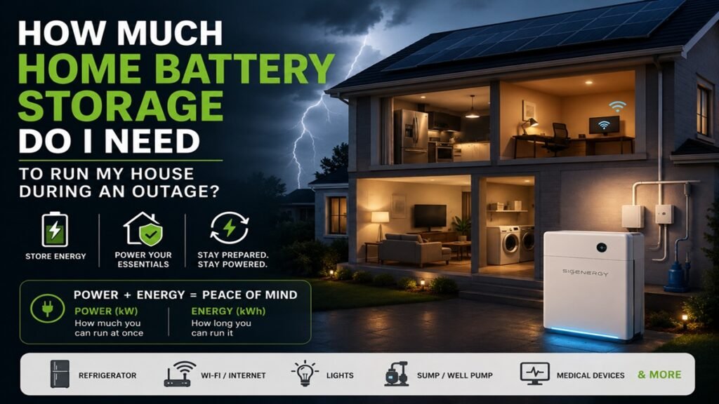 How Much Home Battery Storage Do I Need to Run My House During an Outage?