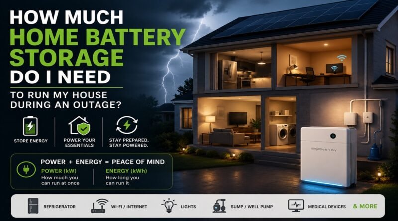 How Much Home Battery Storage Do I Need to Run My House During an Outage?