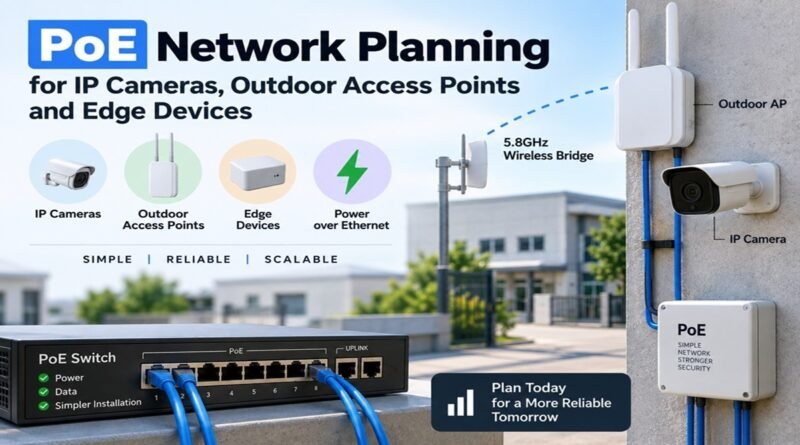 PoE Network Planning for IP Cameras, Outdoor Access Points and Edge Devices